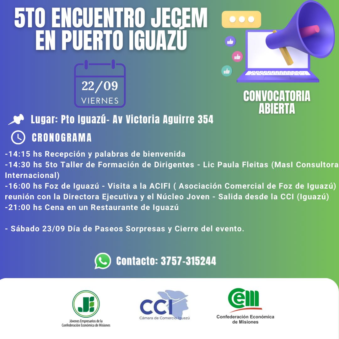 Iguaz Ser Sede Del Encuentro De J Venes Empresarios De Misiones