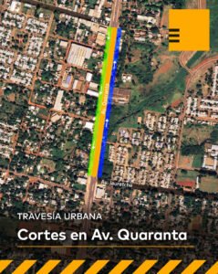 Aceleran las obras de la Travesía Urbana en Posadas y habrá cortes en la circulación sobre la Quaranta