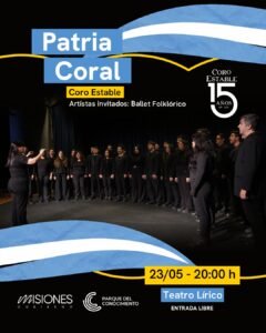 Patria Coral: un recorrido por la música popular argentina en el Teatro Lírico
