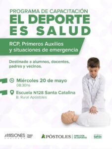 Realizarán actividad de RCP en Apóstoles