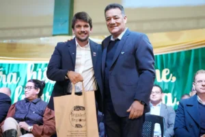 Lucas Romero Spinelli acompañó a San Pedro en un nuevo aniversario de la ciudad