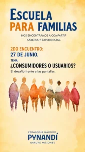 Escuela para Familias invita a un encuentro abierto sobre infancias, pantallas y prevención de adicciones
