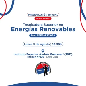 Presentarán la nueva Tecnicatura Superior en Energías Renovables en Cerro Azul