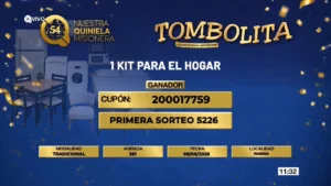 El primer sorteo de la Tombolita Aniversario premió a un apostador de Wanda