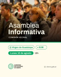 Asamblea Informativa de Comisiones Vecinales en los barrios Virgen de Guadalupe y Falk