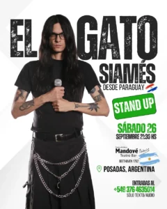 Desde Paraguay llega el humor del Gato Siamés a la Sala Mandové