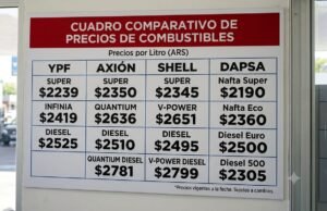 Aumentan los combustibles: comparativa de precios